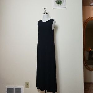 VTG black maxi dress #B